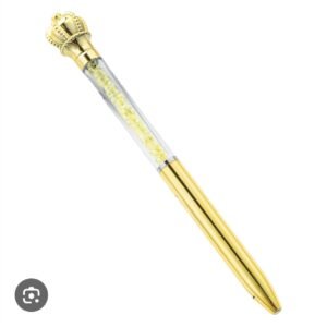 Crown Crystal Ballpoint Pen – Gold