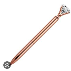 Rose Gold Diamond Top Ballpoint Pen