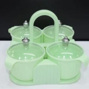 Four-Piece Multipurpose Spice Jar Set with Holder