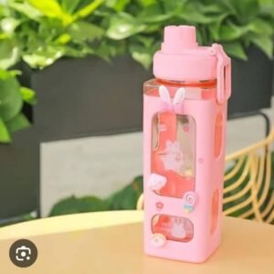 Pink Bunny-Themed Kids’ Water Bottle